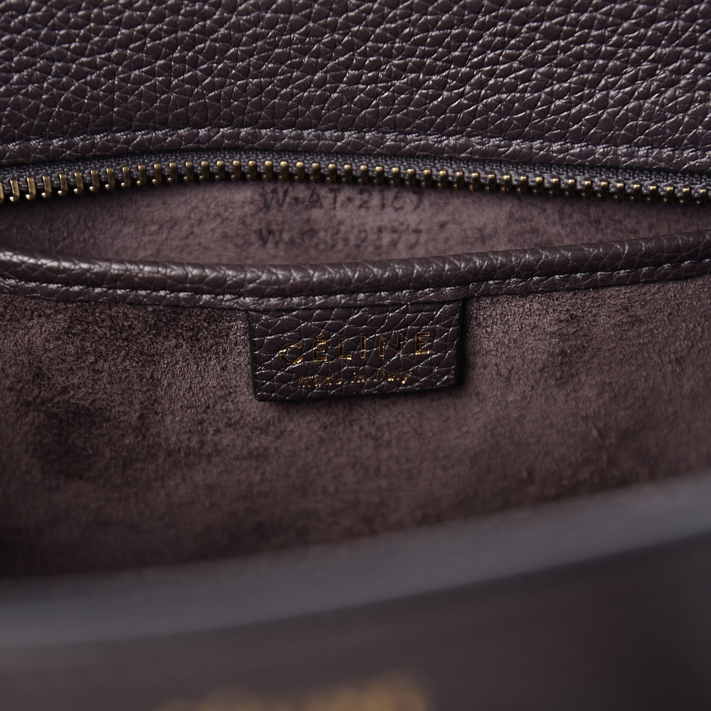 Drummed Calfskin Nano Luggage Liquorice