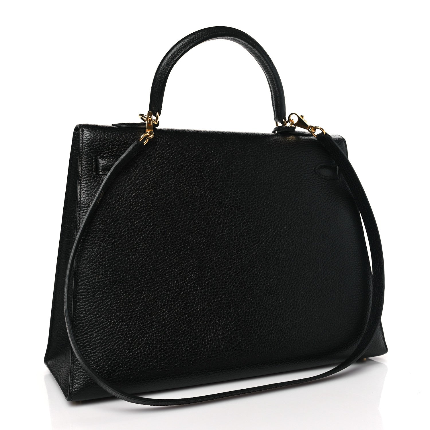 Hermes Vache Liegee Kelly Sellier 35 Black 3 of 12