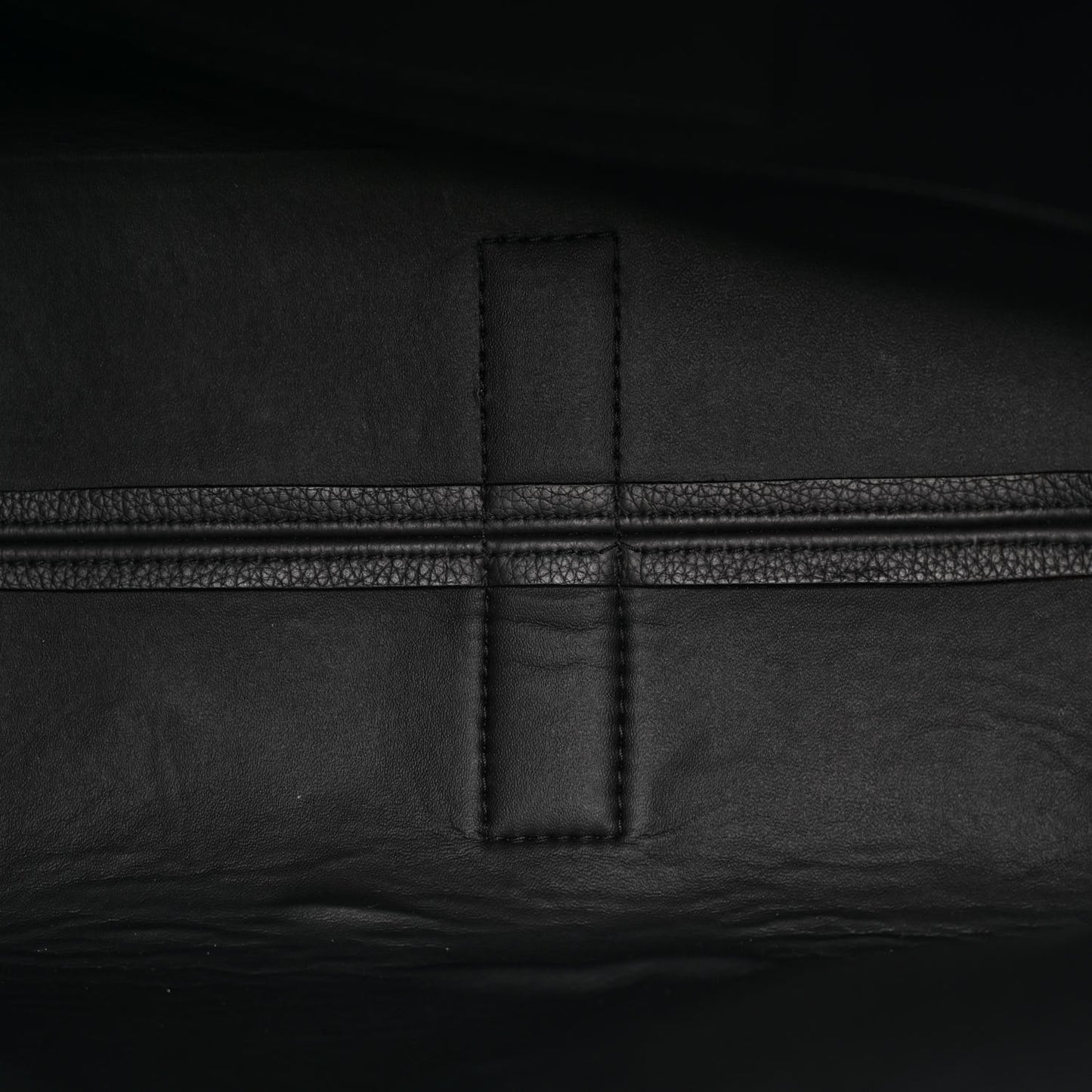 Calfskin Hourglass Zip Tote Black