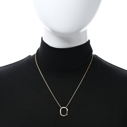 Tiffany 18K Yellow Gold Diamond Small Lock Pendant Necklace 2 of 5