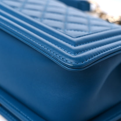 Chanel Calfskin Quilted Small Boy Flap Blue 11 of 13