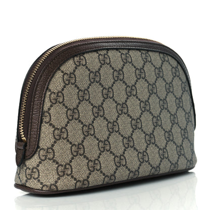 Gucci GG Supreme Monogram Textured Calfskin Web Large Ophidia Cosmetic Case Beige Ebony New Acero 3 of 10