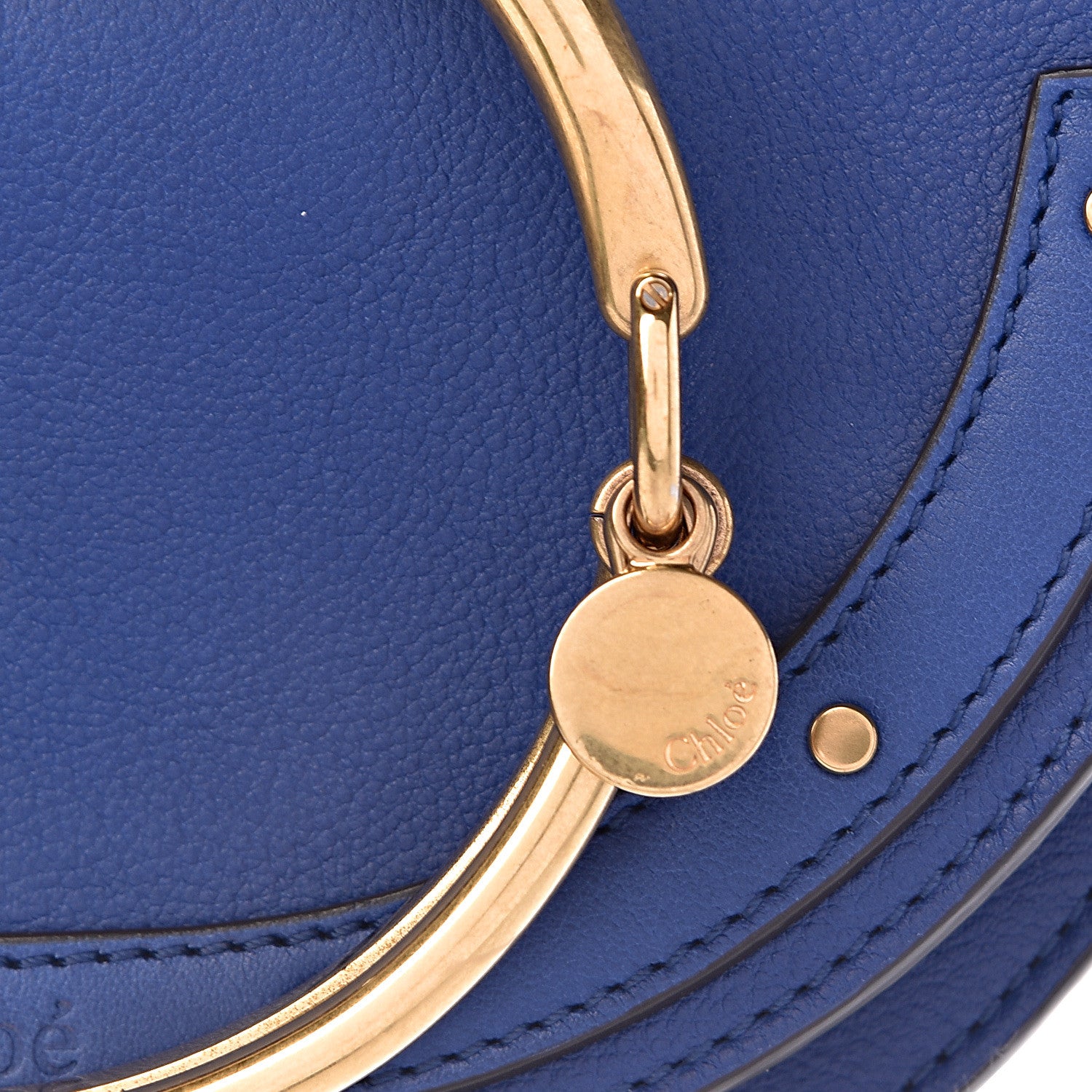 Chloe Calfskin Small Nile Bracelet Minaudiere Bag Majesty Blue 8 of 10