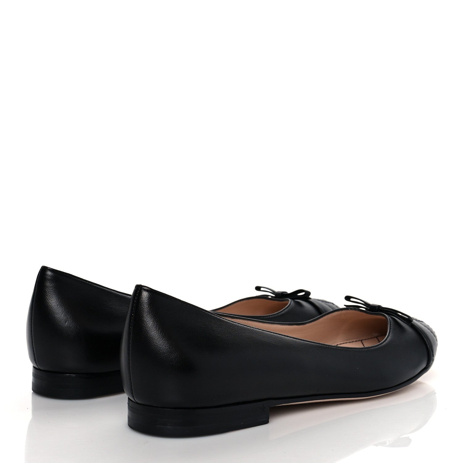 Gucci Nappa Matelasse Chevron Double G Ballet Flats 39.5 Black 4 of 8