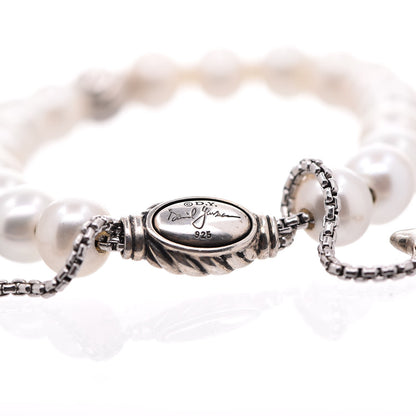David Yurman Sterling Silver Pearl 8mm Spiritual Bead Bracelet 4 of 4