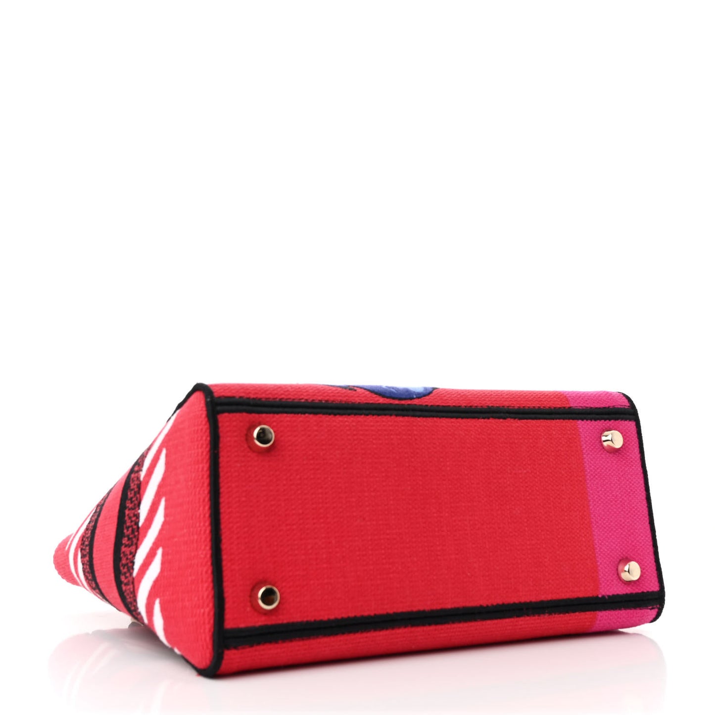 Canvas Embroidered Flower Pop Medium Lady D-Lite Red Pink