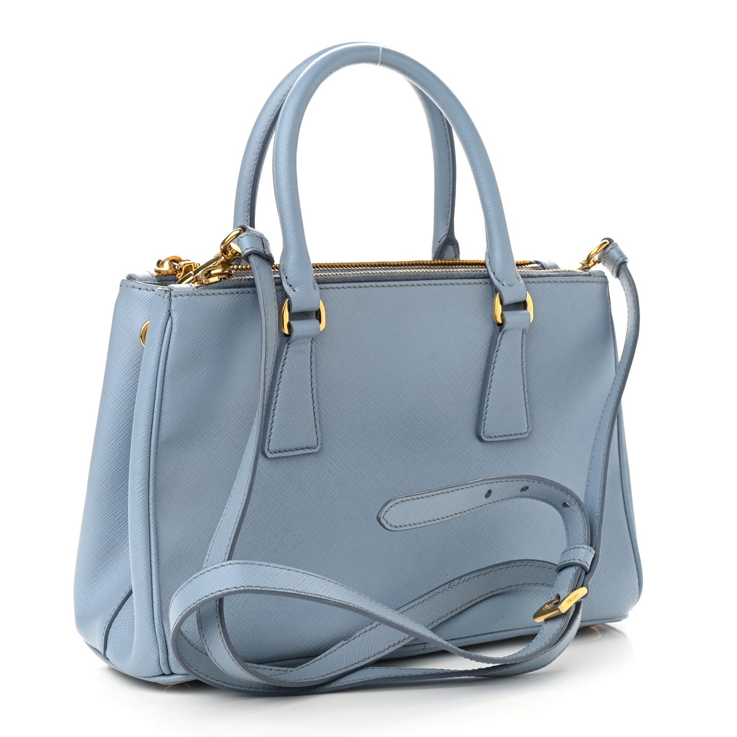 Saffiano Galleria Mini Double Zip Tote Aviazione