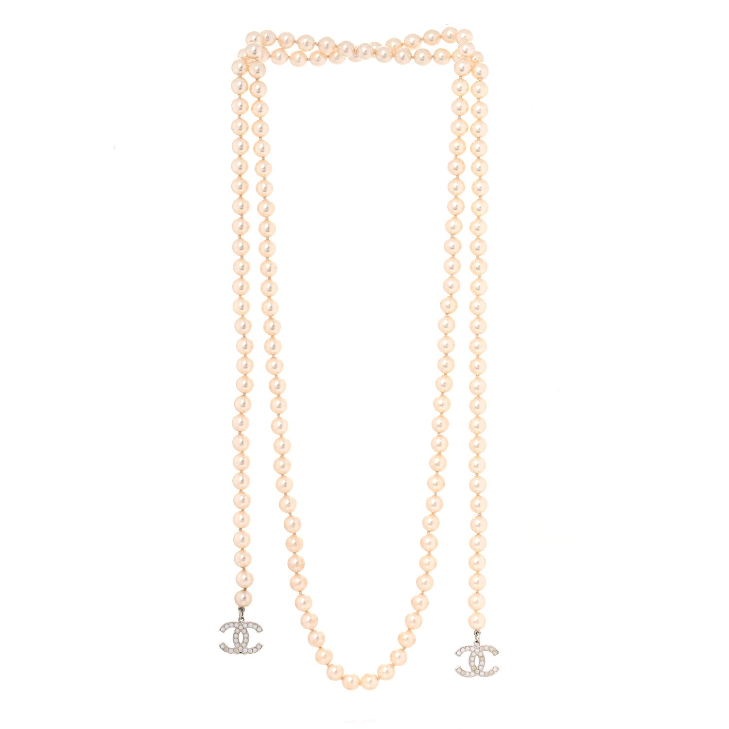 Chanel Pearl CC Necklace Light Gold 2 of 5