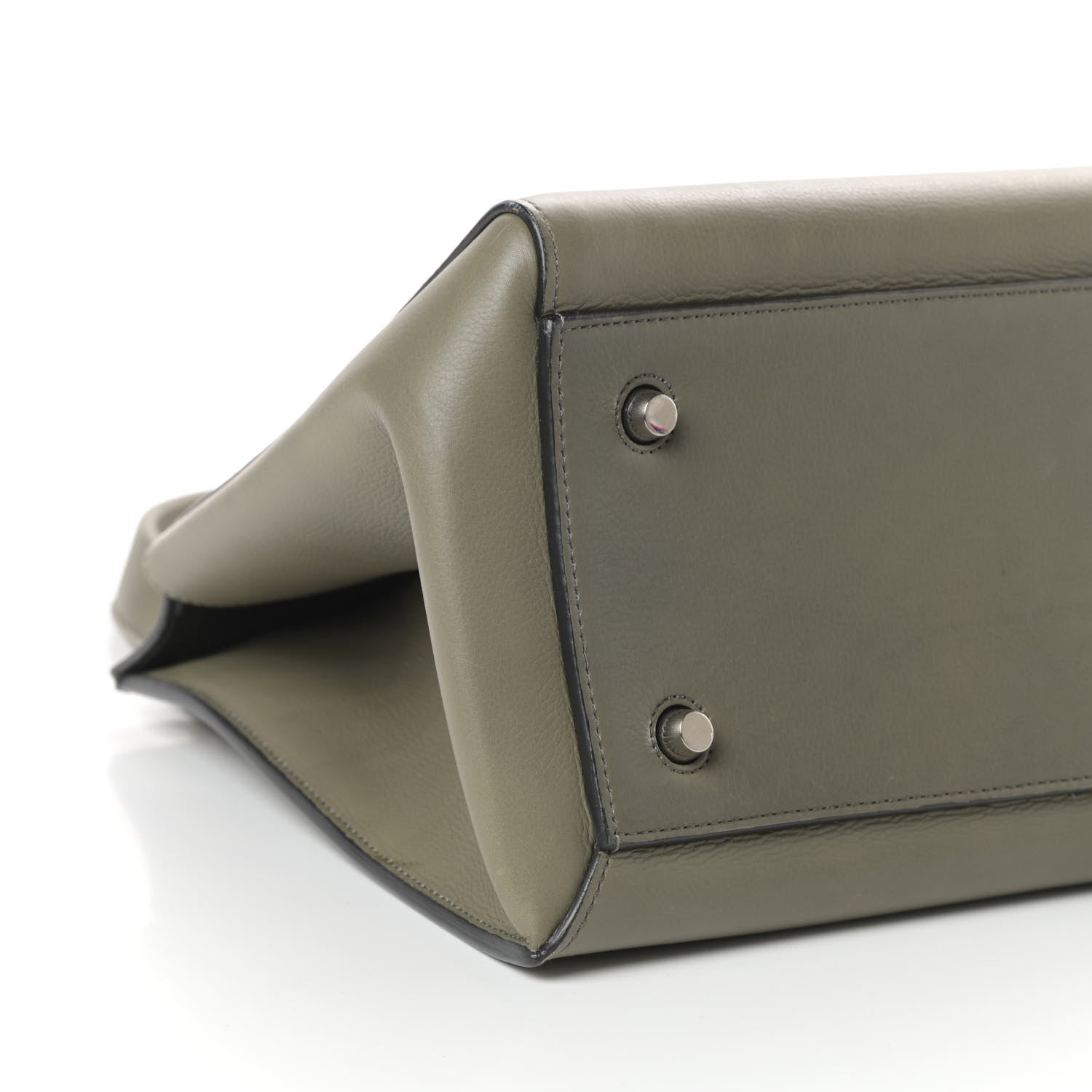 Celine Calfskin Medium Edge Shoulder Bag Khaki 8 of 9