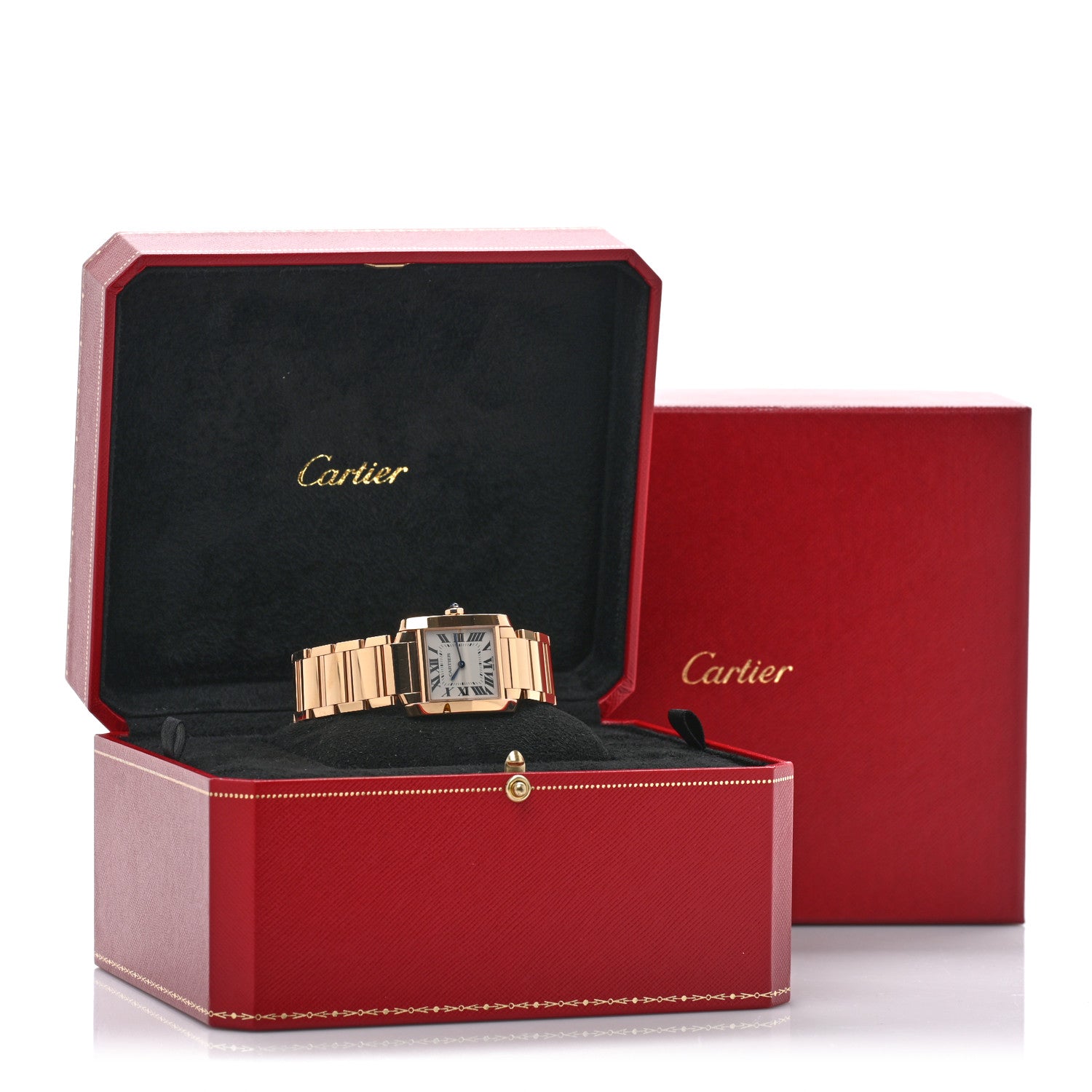 Cartier 18K Pink Gold 25mm Tank Francaise Quartz Watch 5 of 5