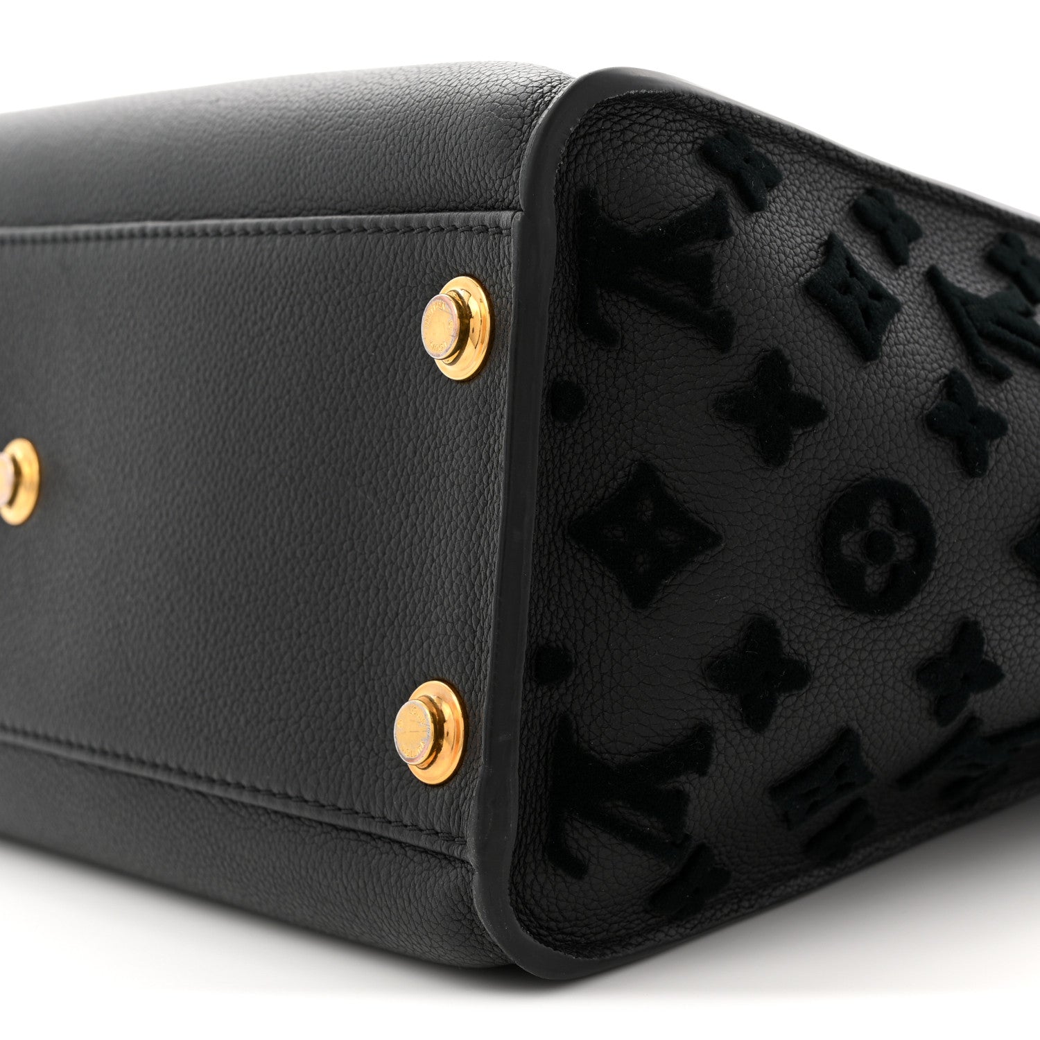 Louis Vuitton Calfskin Monogram Tufting On My Side Black 10 of 12