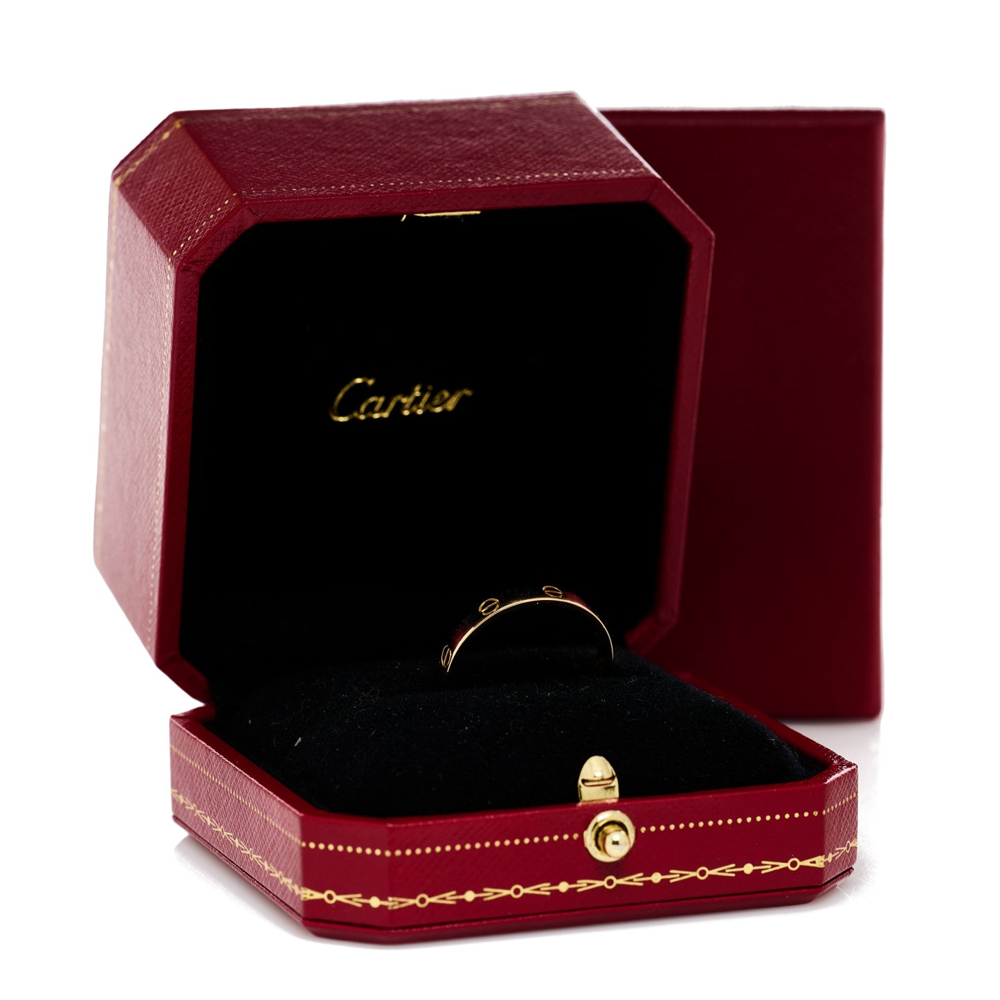 18K Yellow Gold 3.5mm LOVE Wedding Band Ring 65 11
