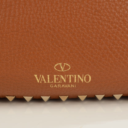 Valentino Garavani Pebbled Calfskin Medium Rockstud Tote Light Cuir 8 of 8
