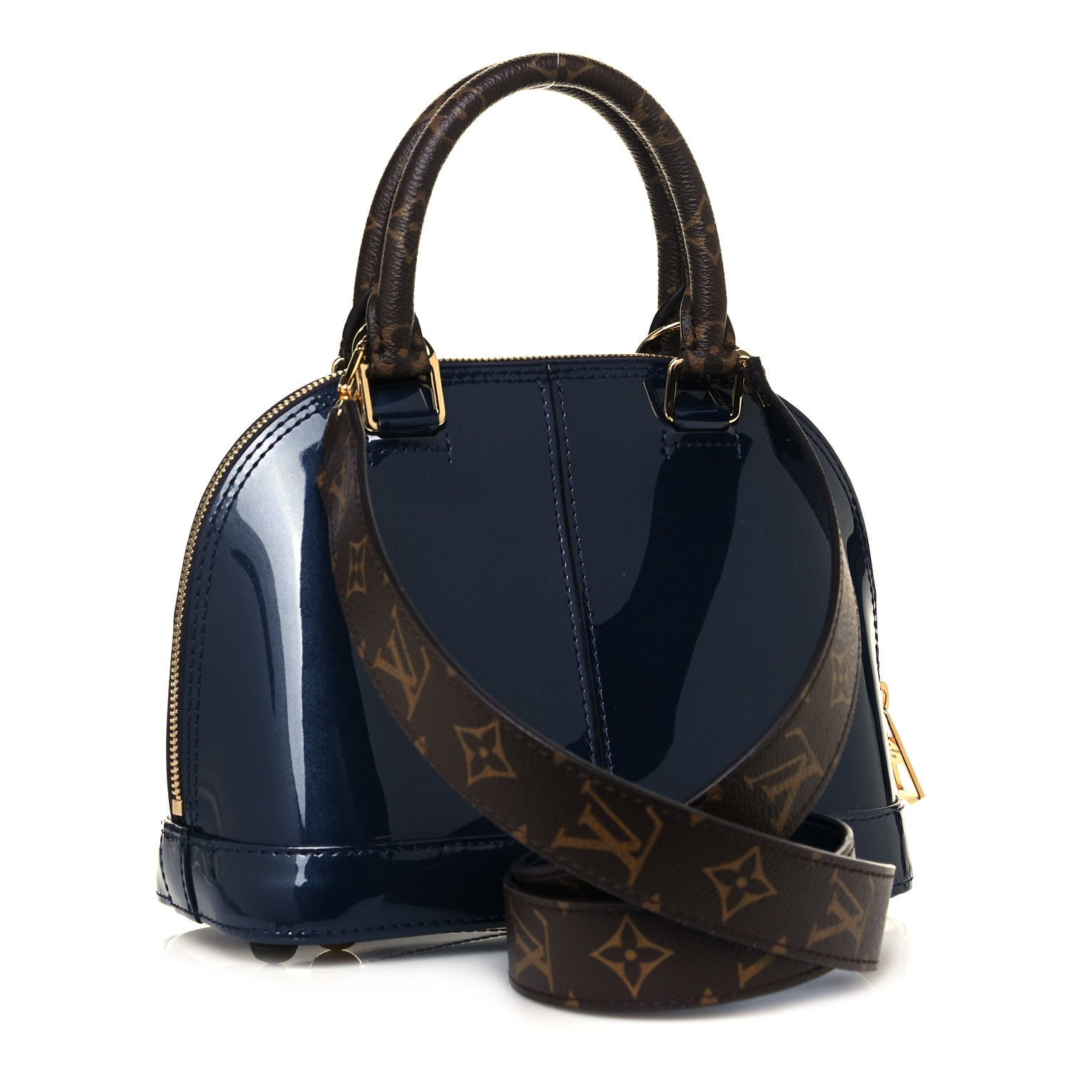 Louis Vuitton Patent Monogram Alma BB Marine 3 of 14
