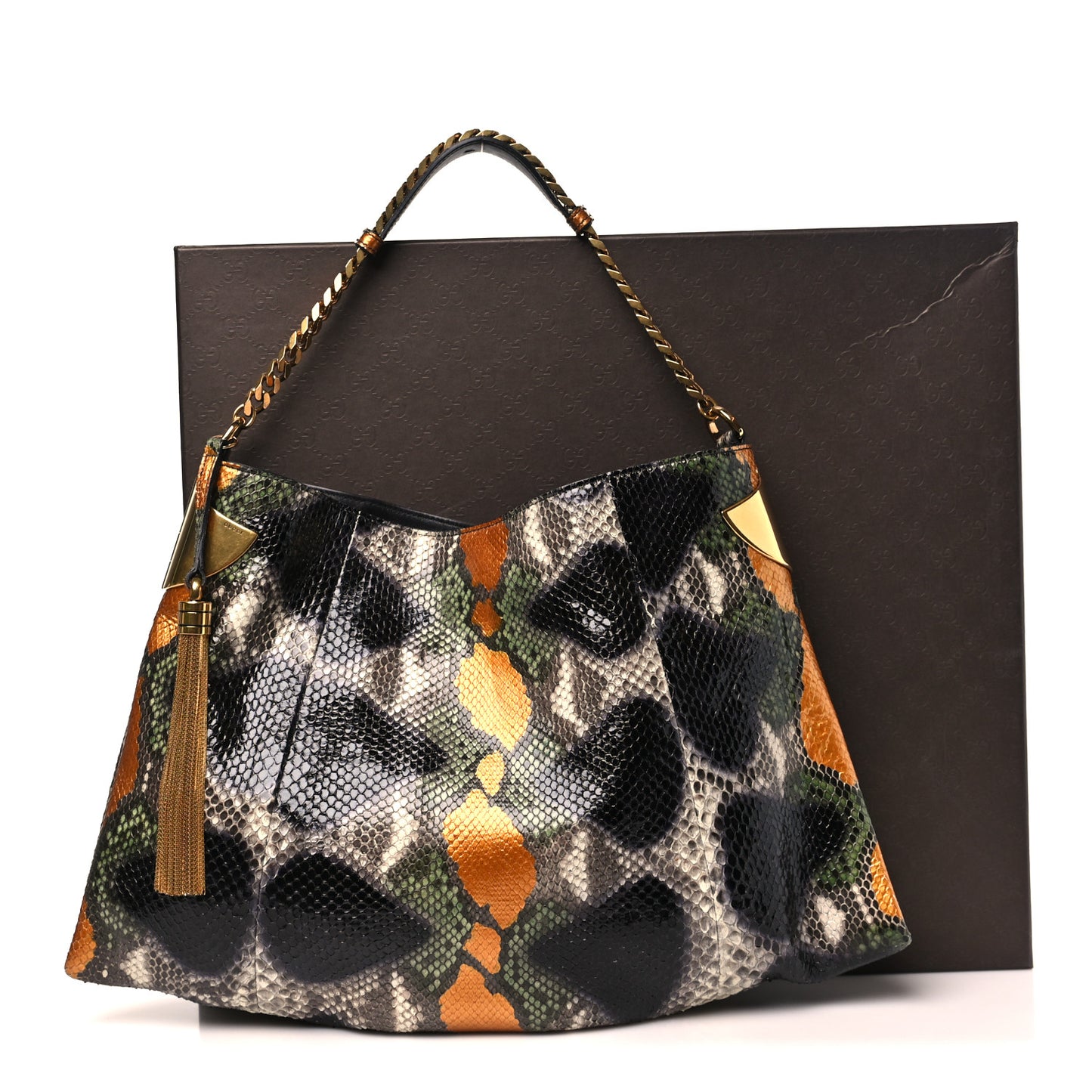 Snakeskin Medium 1970 Shoulder Bag Black Multicolor