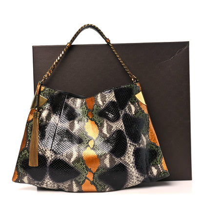 Gucci Snakeskin Medium 1970 Shoulder Bag Black Multicolor 11 of 11