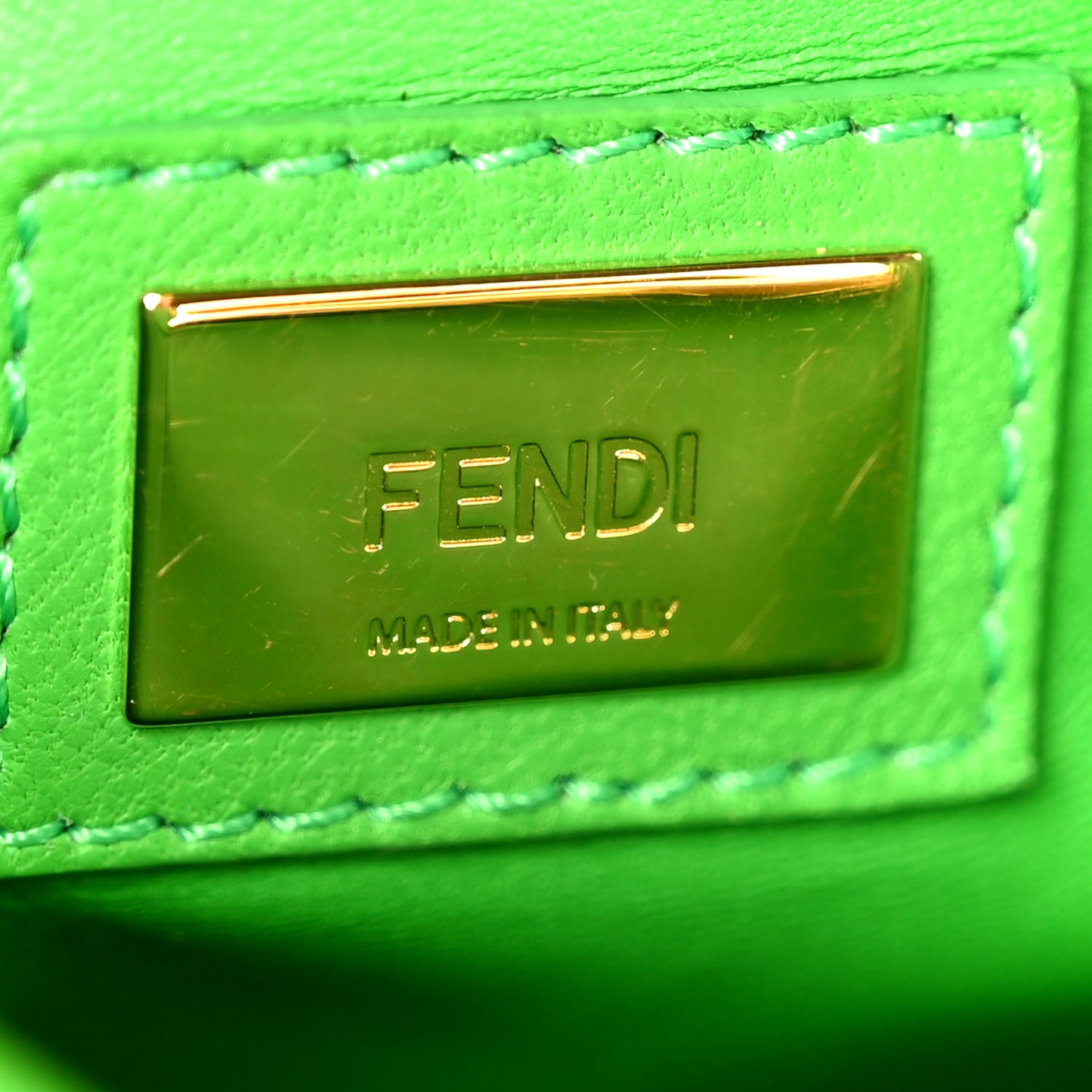 Nappa Mini Peekaboo Iconic Satchel Tomatillo