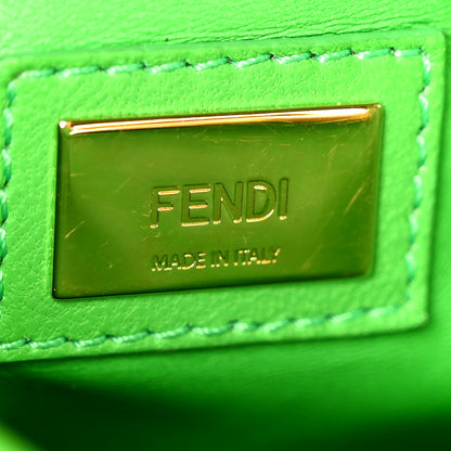 Fendi Nappa Mini Peekaboo Iconic Satchel Tomatillo 7 of 13