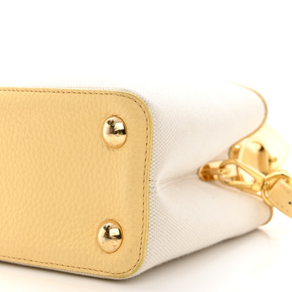 Louis Vuitton Canvas Taurillon Capucines BB Plume Yellow 9 of 10