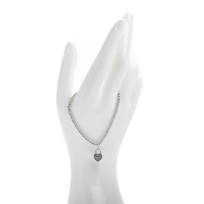 Tiffany Sterling Silver 3mm Return to Tiffany Heart Lock Bead Bracelet 2 of 4