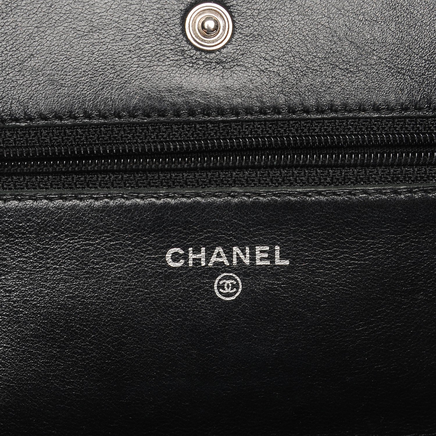 Chanel Caviar Timeless CC Wallet On Chain WOC Black 6 of 8