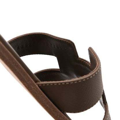 Hermes Epsom Oran Sandals 38.5 Etoupe 9 of 10