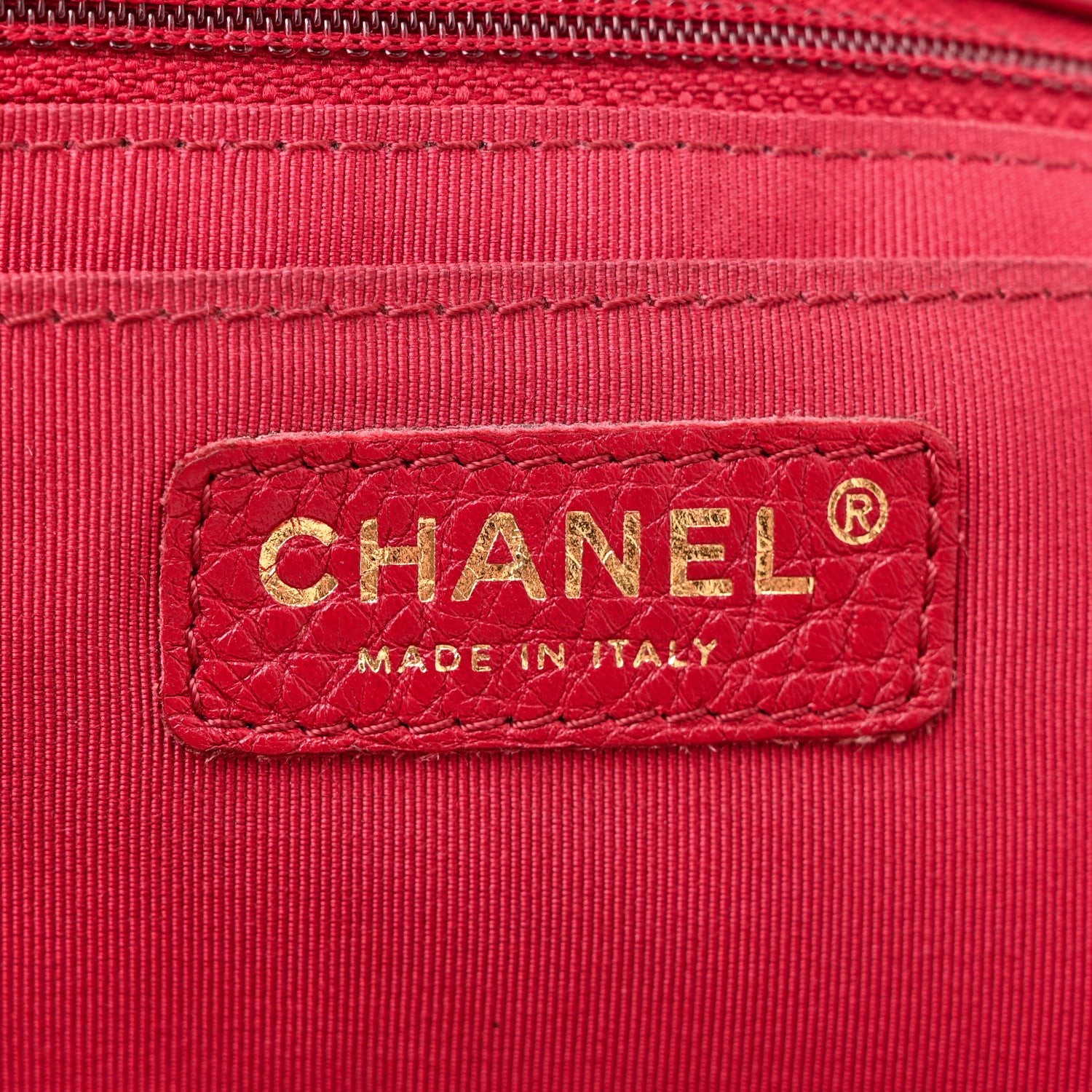 Chanel Metallized Calfskin Quilted Small XXL Travel Flap Bag Red 6 of 12