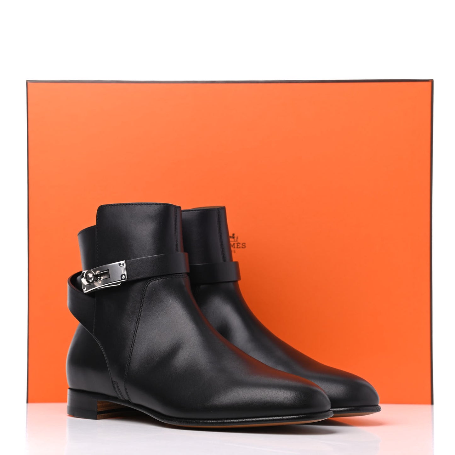 Calfskin Neo Low Boots 37.5 Black