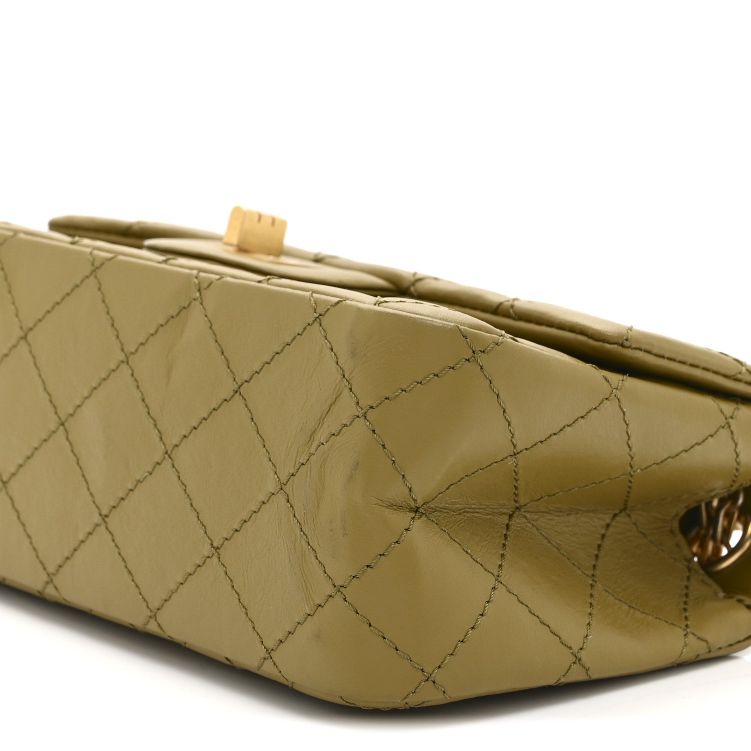 Chanel Aged Calfskin Quilted 2.55 Reissue 224 Flap  Khaki 10 of 10