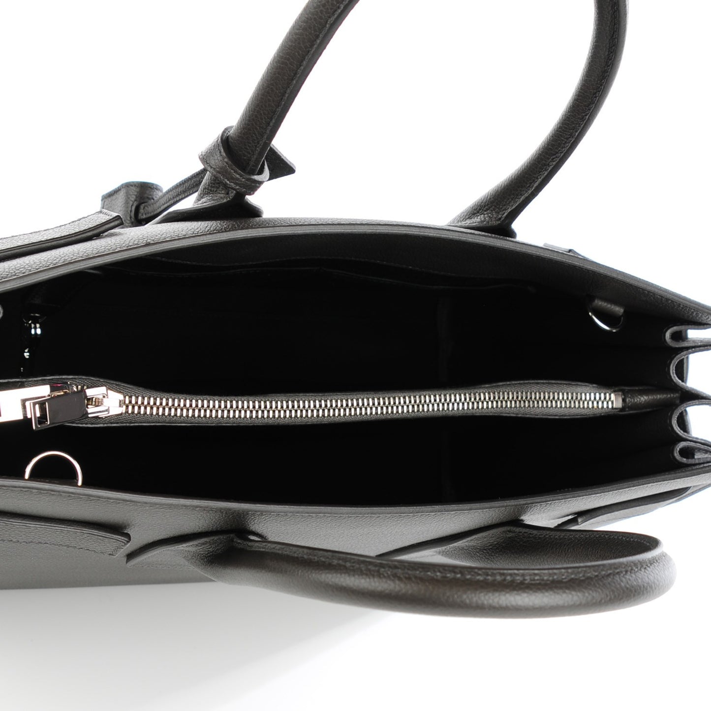 Grained Calfskin Small Sac De Jour Anthracite