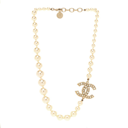 Chanel Pearl CC 100th Anniversary Necklace Light Gold 3 of 4