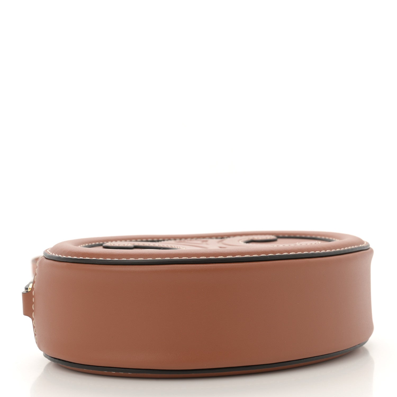 Celine Smooth Calfskin Cuir Small Triomphe Oval Crossbody Purse Tan 4 of 11