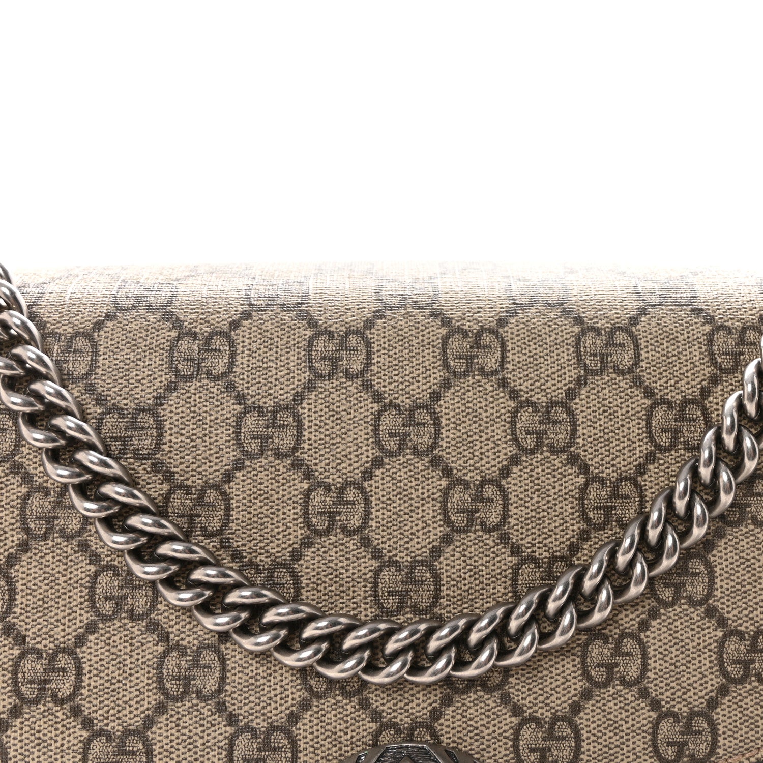 Gucci GG Supreme Monogram Medium Dionysus Shoulder Bag Taupe 8 of 10