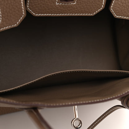 Hermes Taurillon Clemence Birkin 30 Etoupe 14 of 23