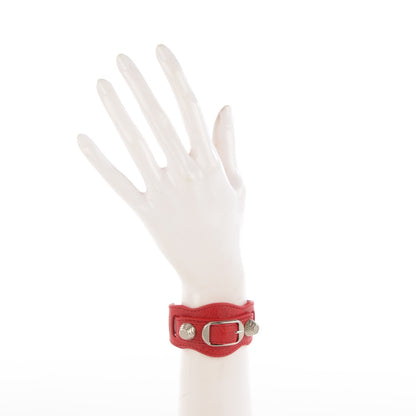 Balenciaga Agneau Arena Giant 12 Silver Hardware Bracelet S Rouge Coquelicot 2 of 6