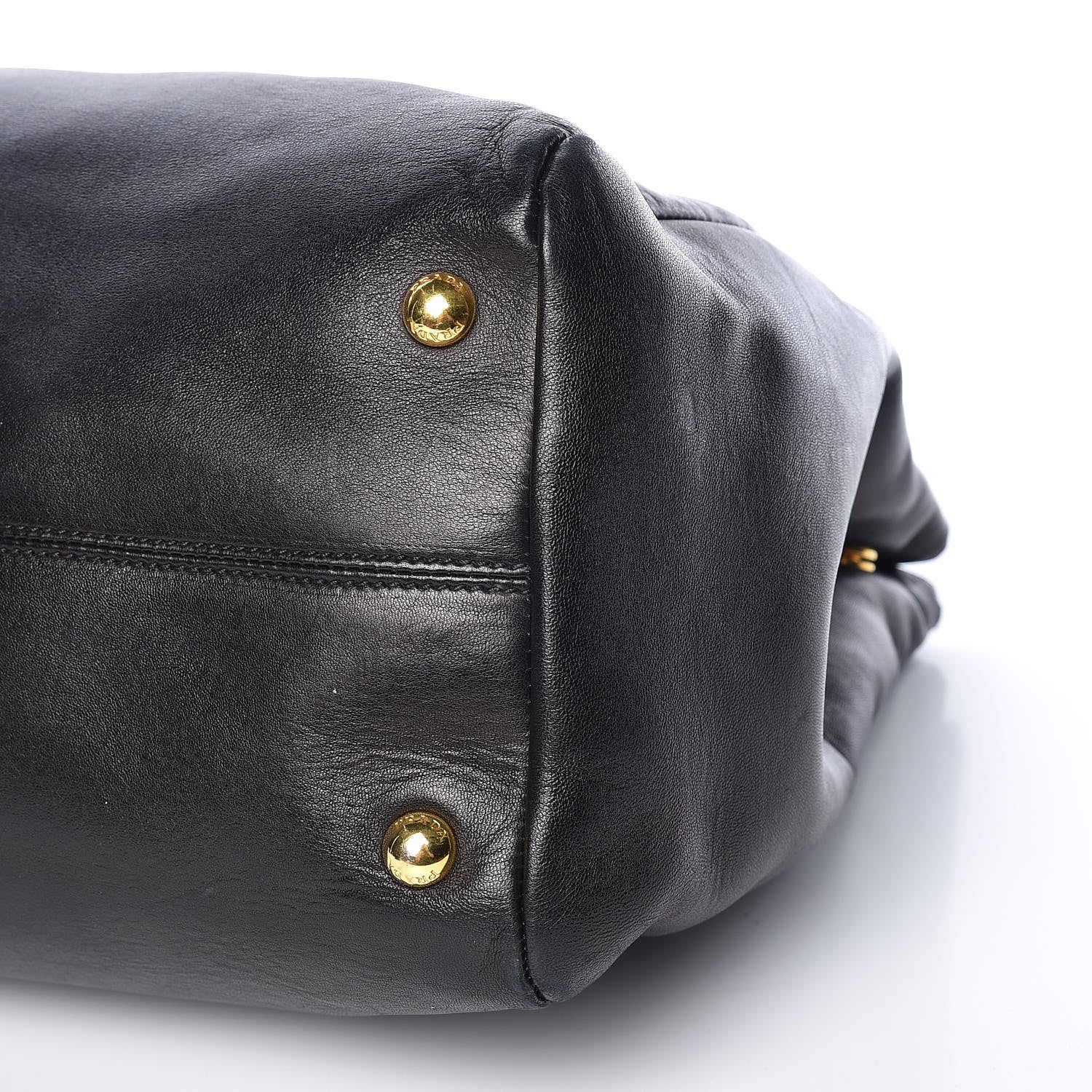 Prada Soft Calf Shopping Tote Black 17 of 20