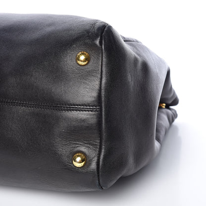 Prada Soft Calf Shopping Tote Black 17 of 20