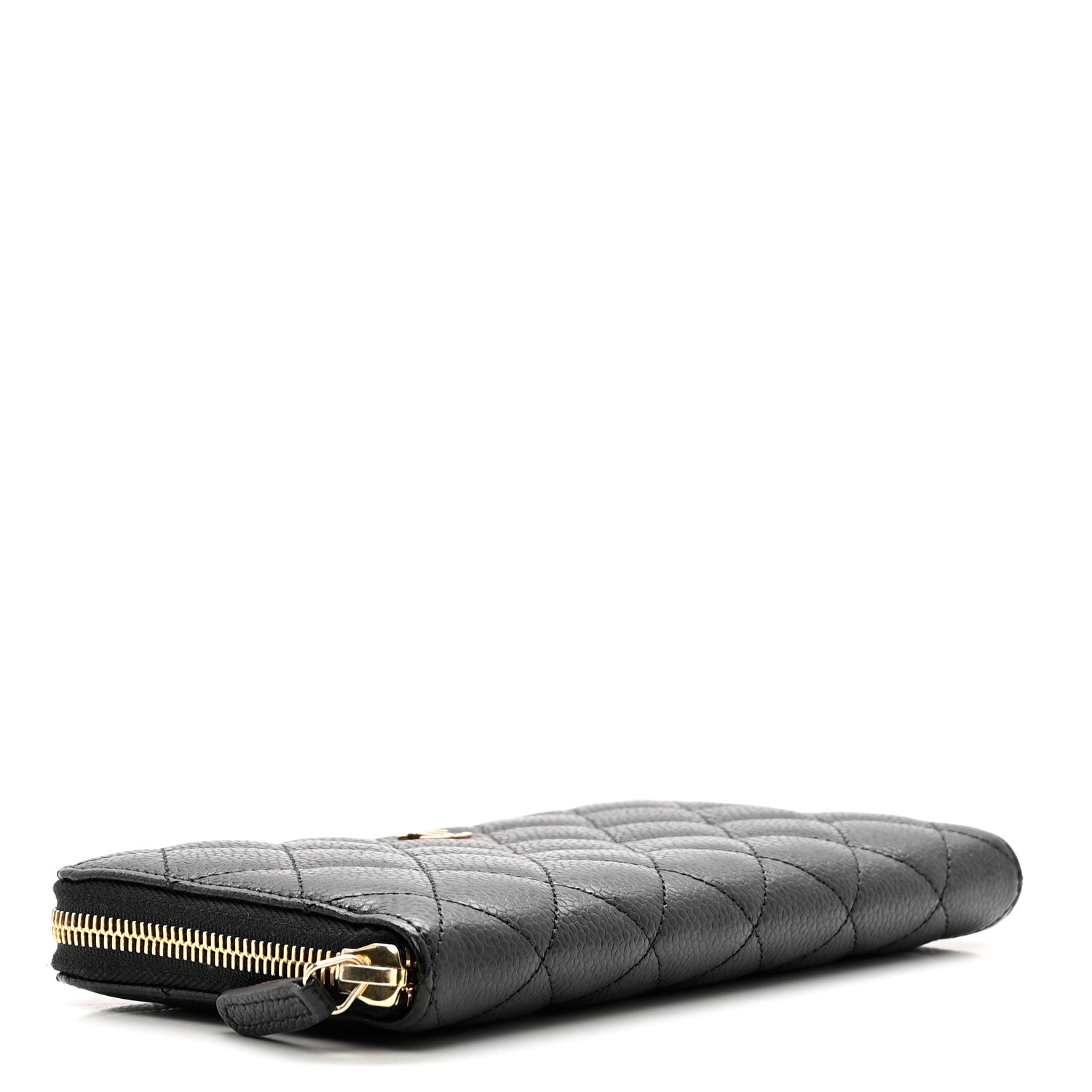 Chanel Caviar Quilted Large Gusset Zip Around Wallet Black 4 of 9