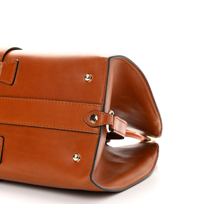 Gucci Calfskin Medium Stirrup Top Handle Bag Brown 9 of 10