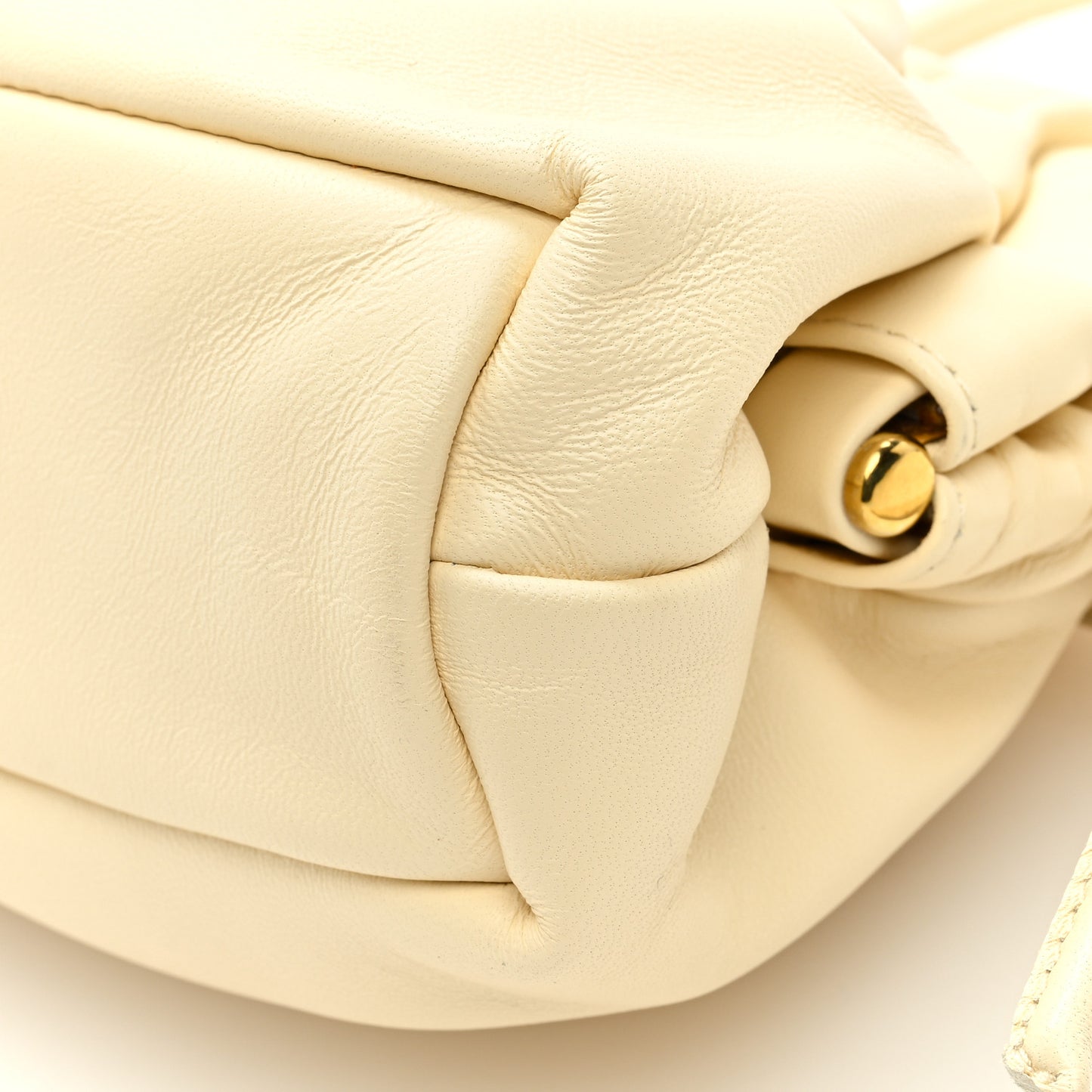 MANSUR GAVRIEL Lambskin Mini Cloud Clutch Pearl