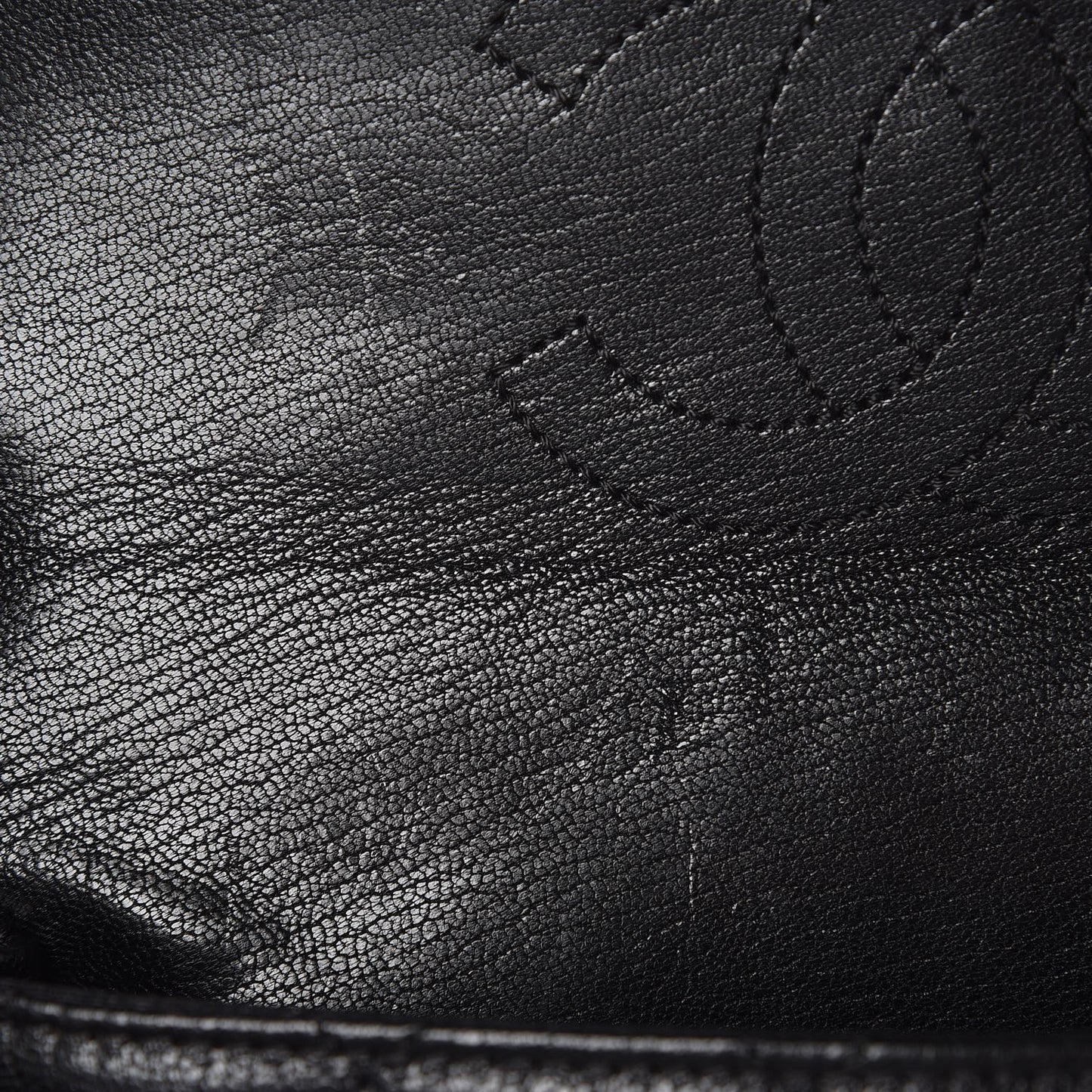 Shiny Goatskin Quilted Small Double Carry Waist Chain Flap Black