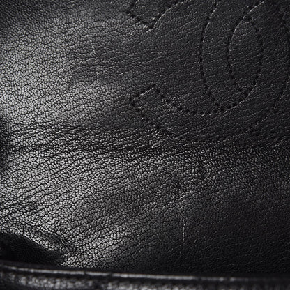 Chanel Shiny Goatskin Quilted Small Double Carry Waist Chain Flap Black 9 of 9