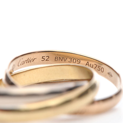 Cartier 18K Pink Yellow White Gold Small Trinity Ring 52 6 3 of 6