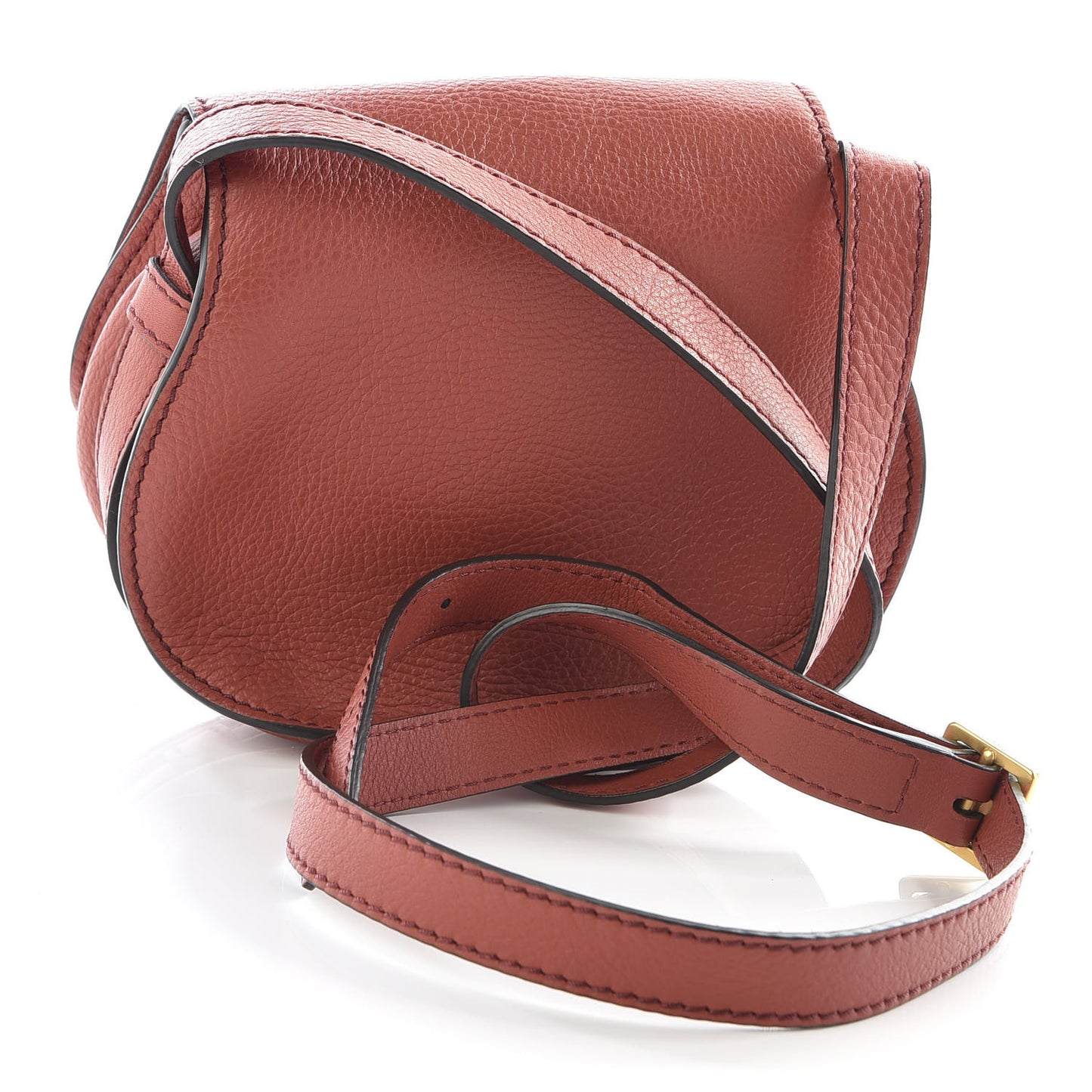 Calfskin Mini Marcie Round Crossbody Bag Maple Leaf