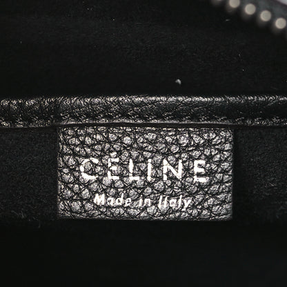 Celine Drummed Calfskin Nano Luggage Black 6 of 10
