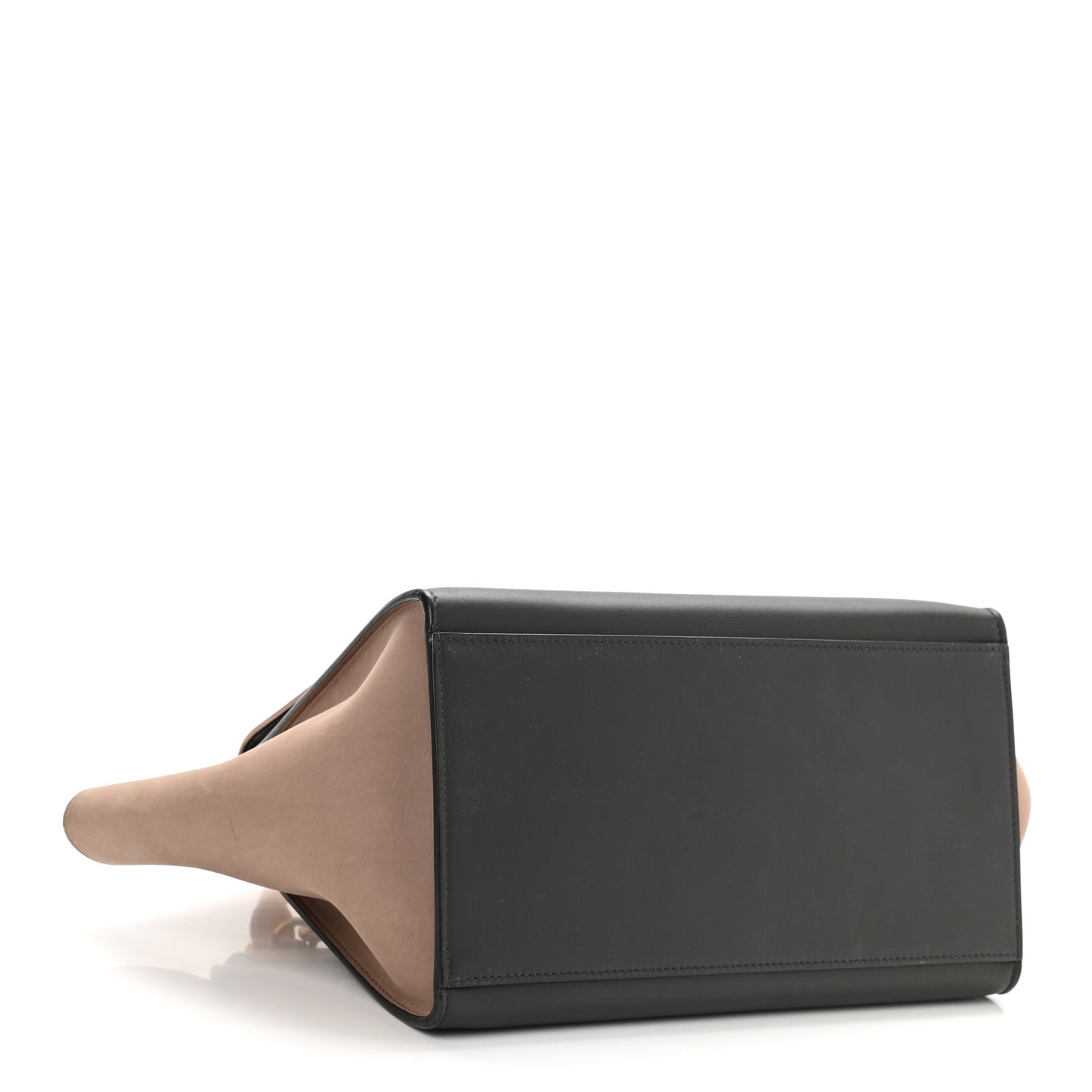 Smooth Calfskin Nubuck Small Tri-Color Trapeze Nude