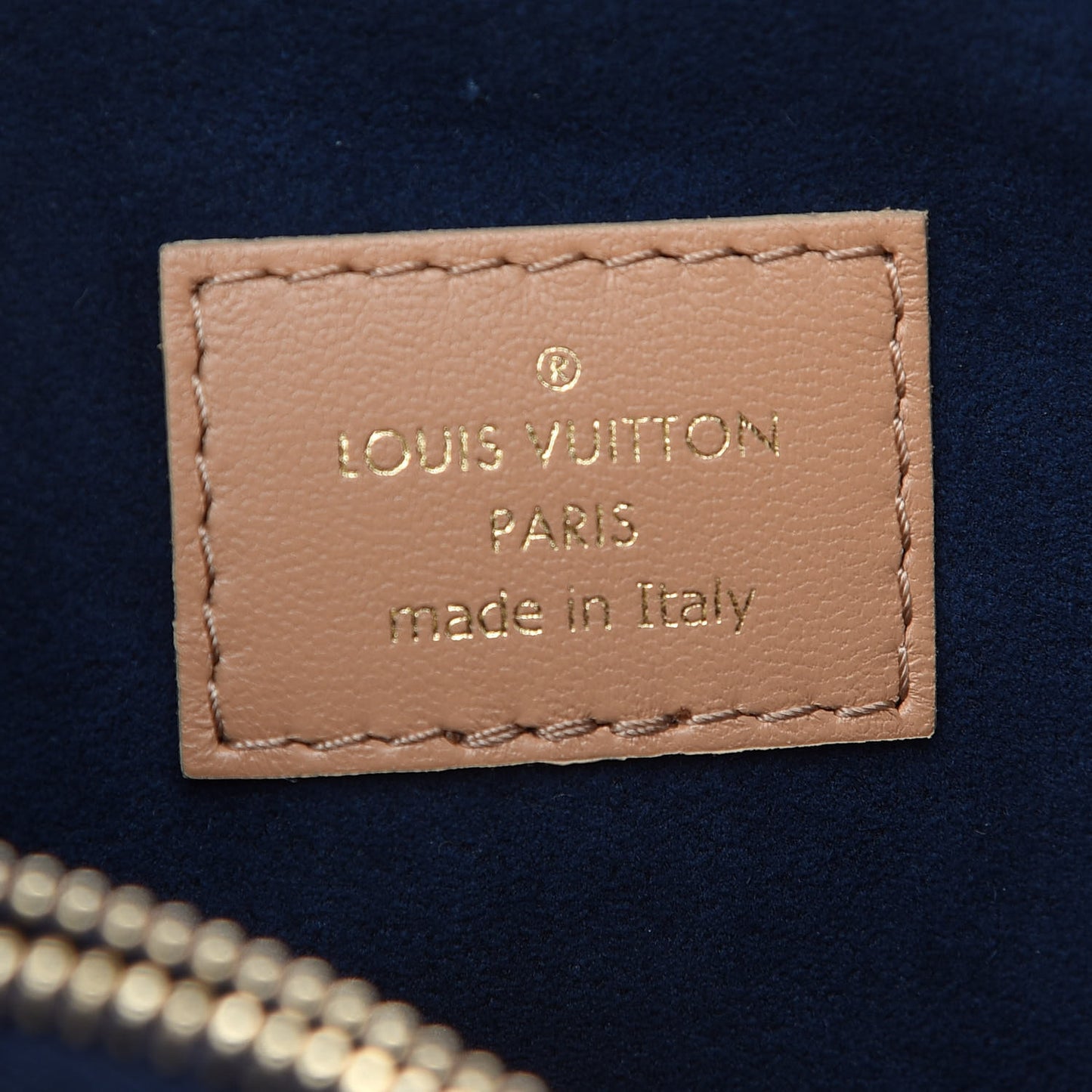 Lambskin Embossed Monogram Coussin PM Camel