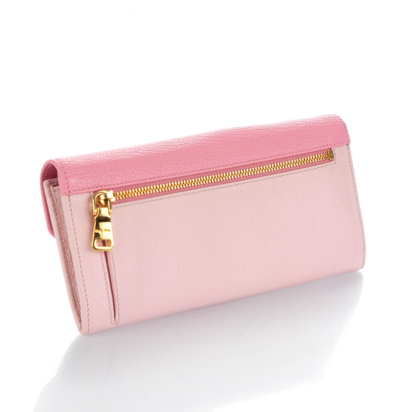 Goatskin Madras Flap Wallet Rosa