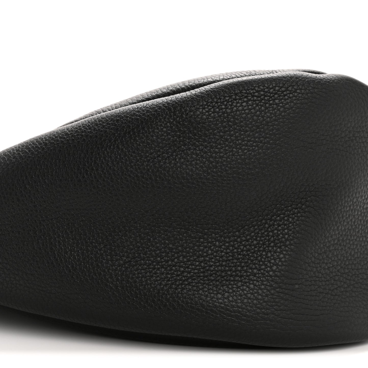 Grained Calfskin Large Slouchy Banana Bag Black