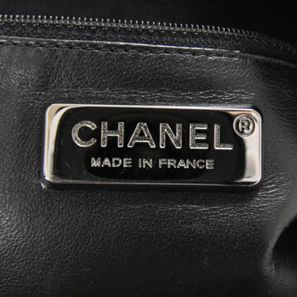 Chanel Leather Luxe Ligne Medium Bowler Metallic Black 8 of 10